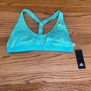 Adidas Vortex Yellow Racerback Sports Bra NWT